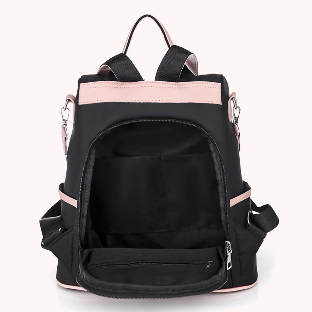 Women Oxford Cloth Contrast Color Backpacks Shoulder Crossbody Bag Casual Ladies Travel Anti-theft Large Capacity Handbag рюкзак