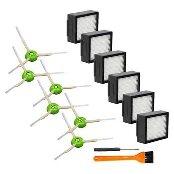 

14Pcs/Set Replacement Filter Side Brush For Irobot Roomba I7 I7+/I7 Plus E5 E6 Vacuum Cleaner Set 6 Pack Hepa Filters & 6 Edge-S