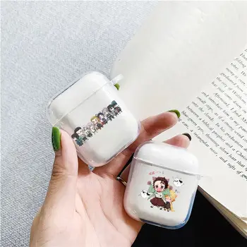 

Clear Japan Anime Silicon Soft TPU Earphone Accessories Cover For Apple airpods Cases 1 2 Cute Kimetsu no Yaiba For Air Pod Case