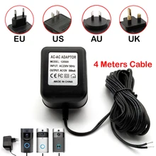 Adaptateur d'alimentation, prise EU US AU UK 12V 18V AC, transformateur chargeur pour sonnette sans fil Wifi, caméra IP, interphone vidéo, 120V 240V