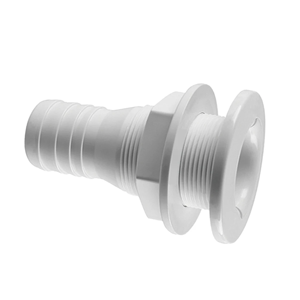 5/8, 3/4, 1, 1-1/4, 1-1/2 Inch Nylon Straight Thru-Hull Hose Plumbing Fitting for Boats Yacht