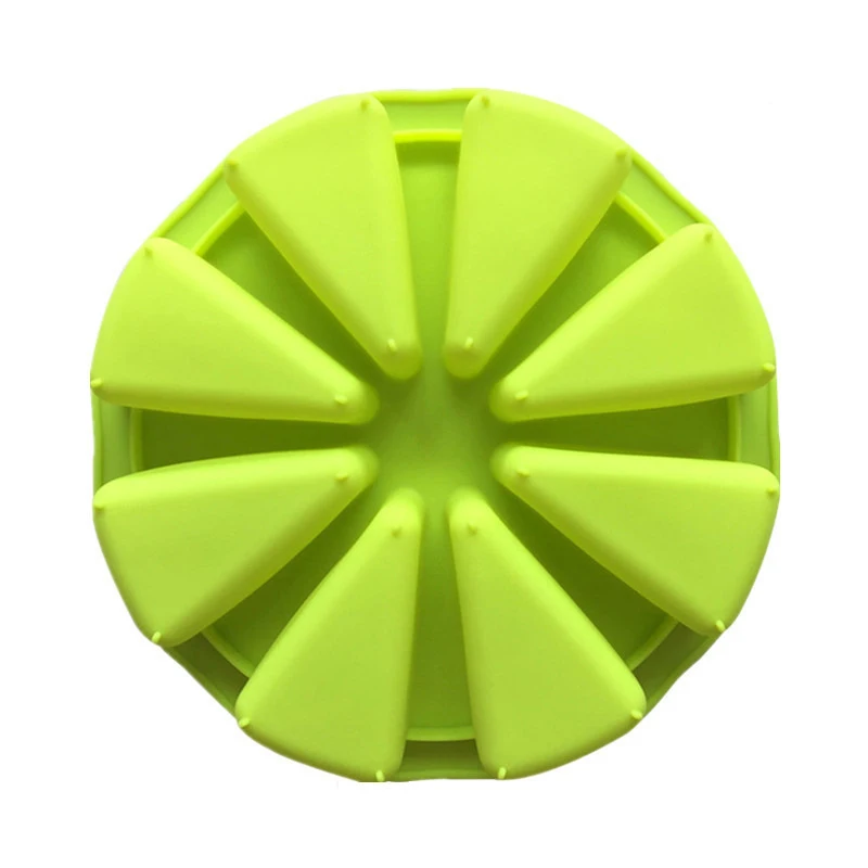 8 Holes Bakeware Molds Cake Pan Silicone Cupcake Mold Fondant Pudding Triangle Cakes Mould Muffin Baking Tools Pizza Plate6