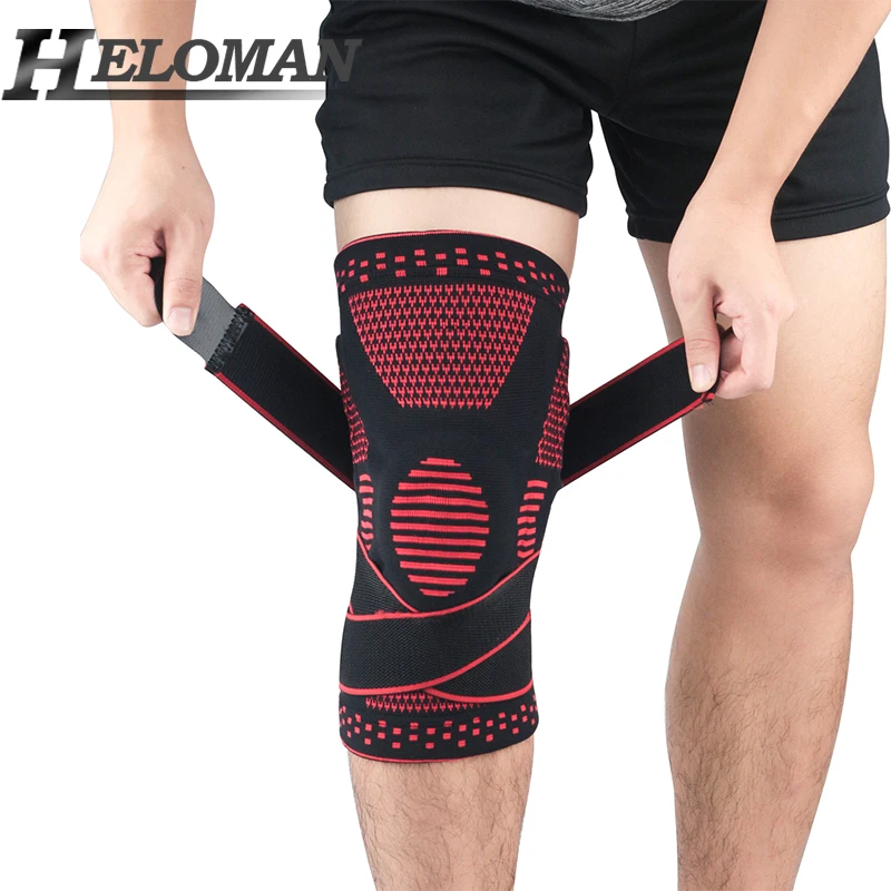 

Basketball Sports Knee Pads Breathable Silicone Non-Slip Knee Brace Compression Sleeve Universal Adjustable Kneepad For Running
