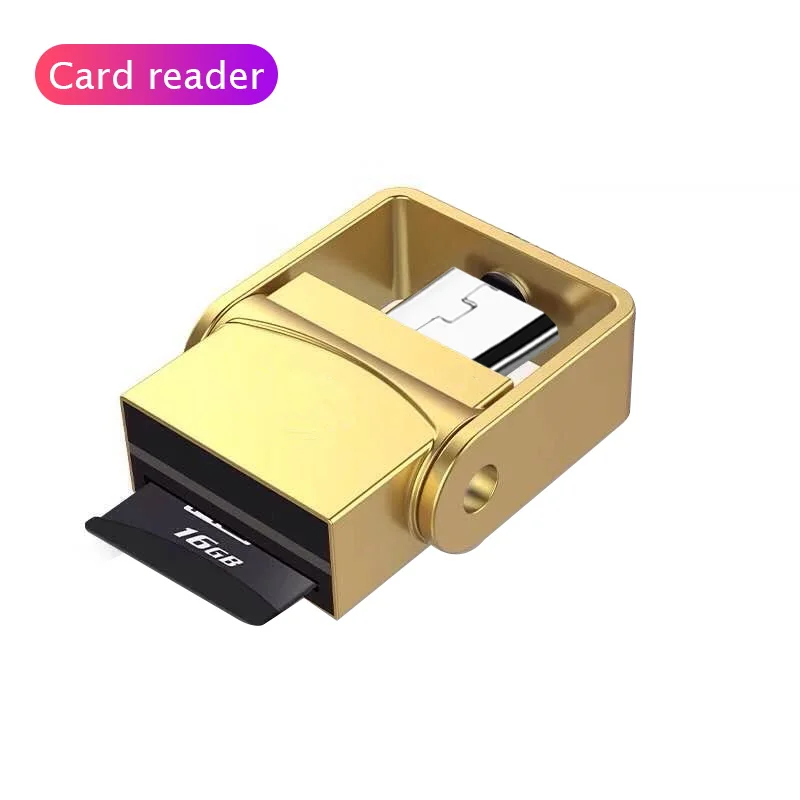 USB 3,1 микро кардридер 5 Pin TF Micro SD OTG адаптер микро-карты памяти ридер для samsung Xiaomi huawei htc - Цвет: Type C Golden