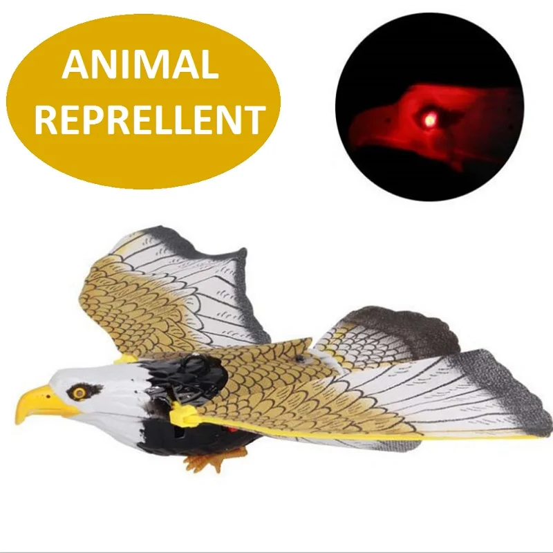 Luminous Bird Repellent Hanging Eagle With Music Flying Bird Scarer
