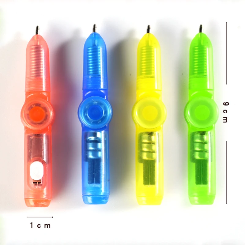 Interesting toy Fingertip Rotating spinner Gyro toy Pen Led Luminous Gyro Pen Office ADHD EDC Anti 4