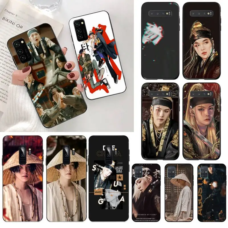 Agust D suga king черный мягкий чехол для телефона Samsung S20 plus Ultra S6 S7 edge S8 S9 S10 5G lite 2020 |