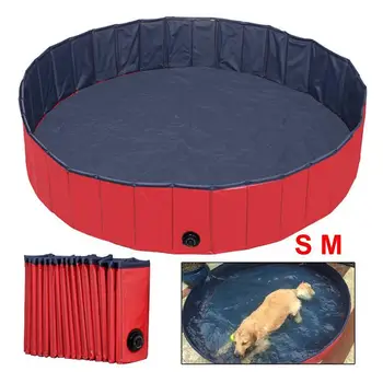 

VKTECKDog Swimming Pool Foldable Pet Pool Bath Swimming Tub Bathtub Pet Collapsible Bathing Pool for Dogs Cats Kids DropShipping