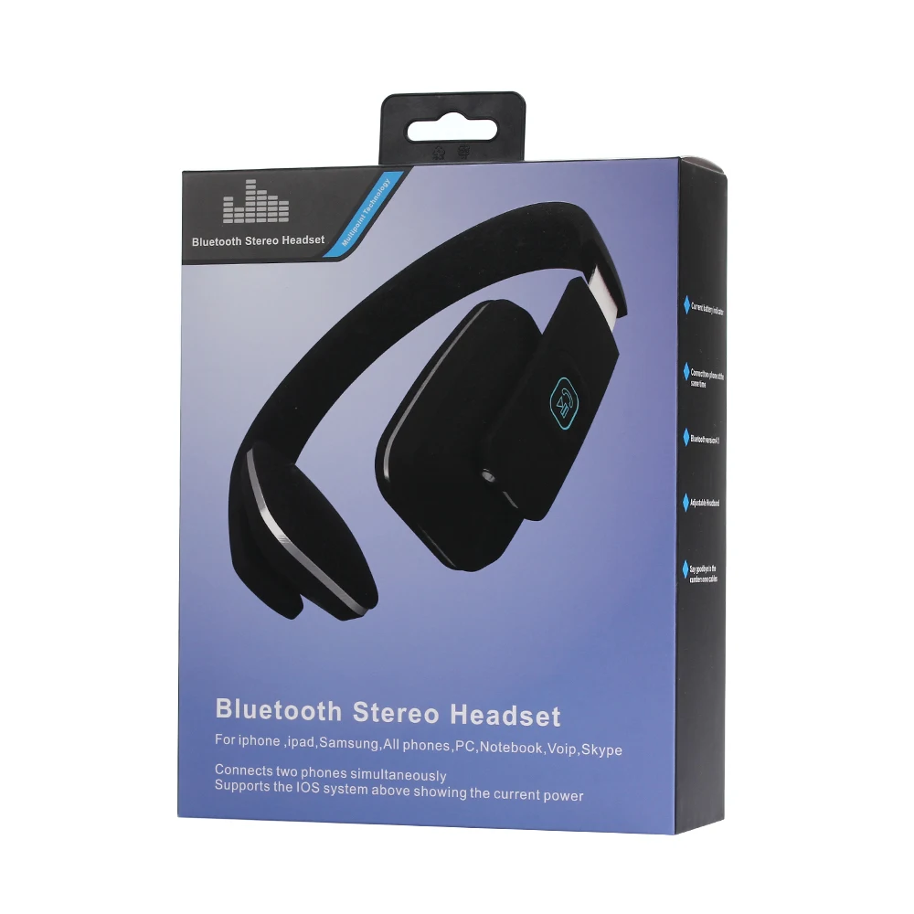For Iphone Xiaomi Headphones Bluetooth Wireless Earphone Foldable Adjustable Handfree Call HIFI Music Play Earbuds
