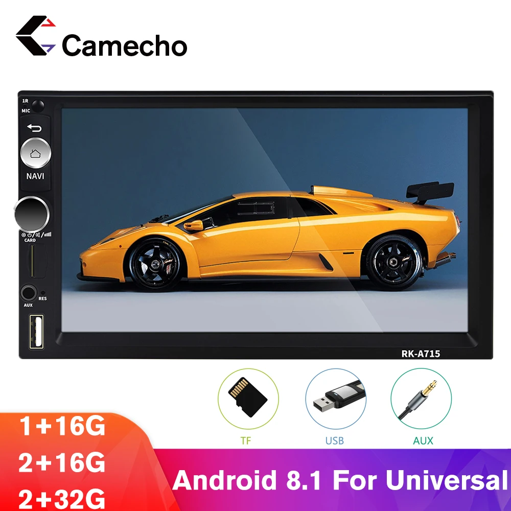 Camecho Andriod 8 1 7 &quotавтомобильный мультимедийный плеер 2 Din GPS автомобильное радио