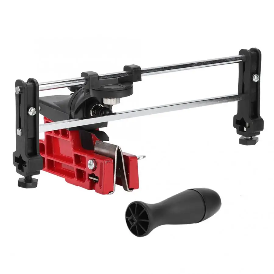

Portable Chainsaw Saw Chain Filing Guide Tool Metal Bar Mounted Manual Chain Sharpener.