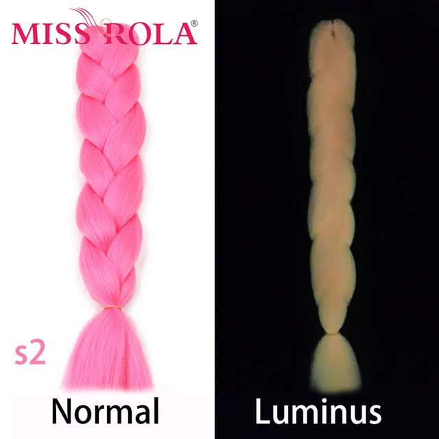 New Colors Synthetic Glowing Hair Twist Braids Ombre Color For white Women Braiding Hair Extensions Jumbo Braids KaneKalon Hair S2