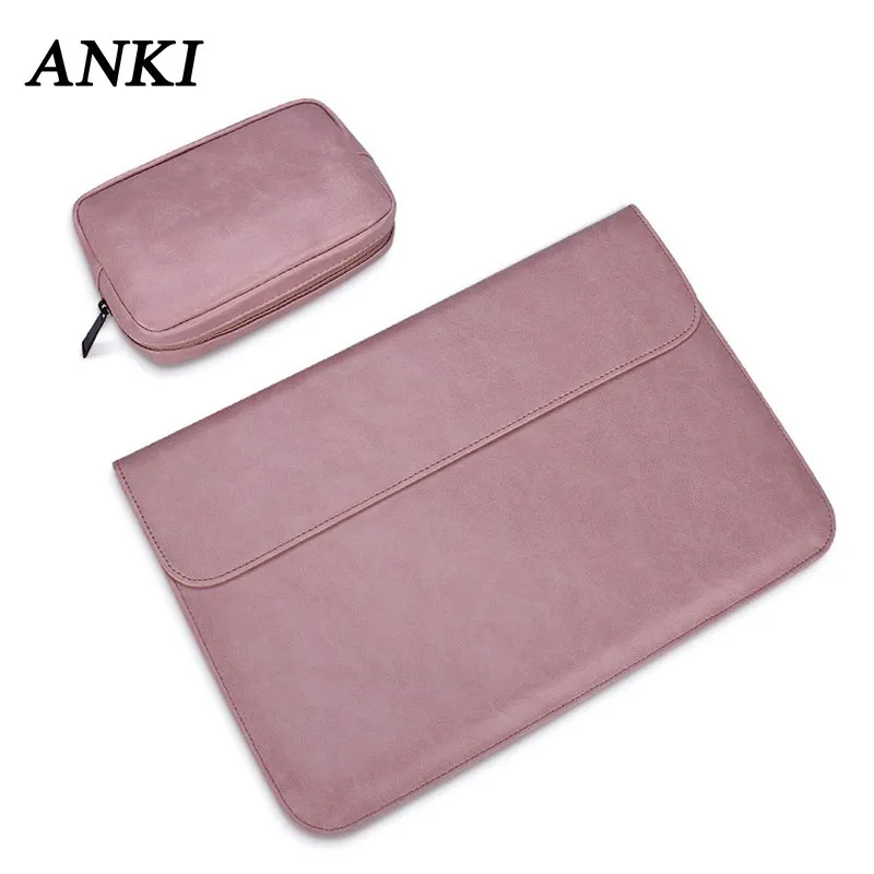 

Waterproof PU Leather Slim Sleeve Men Women Laptop Bag For Macbook Air 13 2019 Pro Retina 15 2018 Case For Xiaomi Mi 13.3 15.6