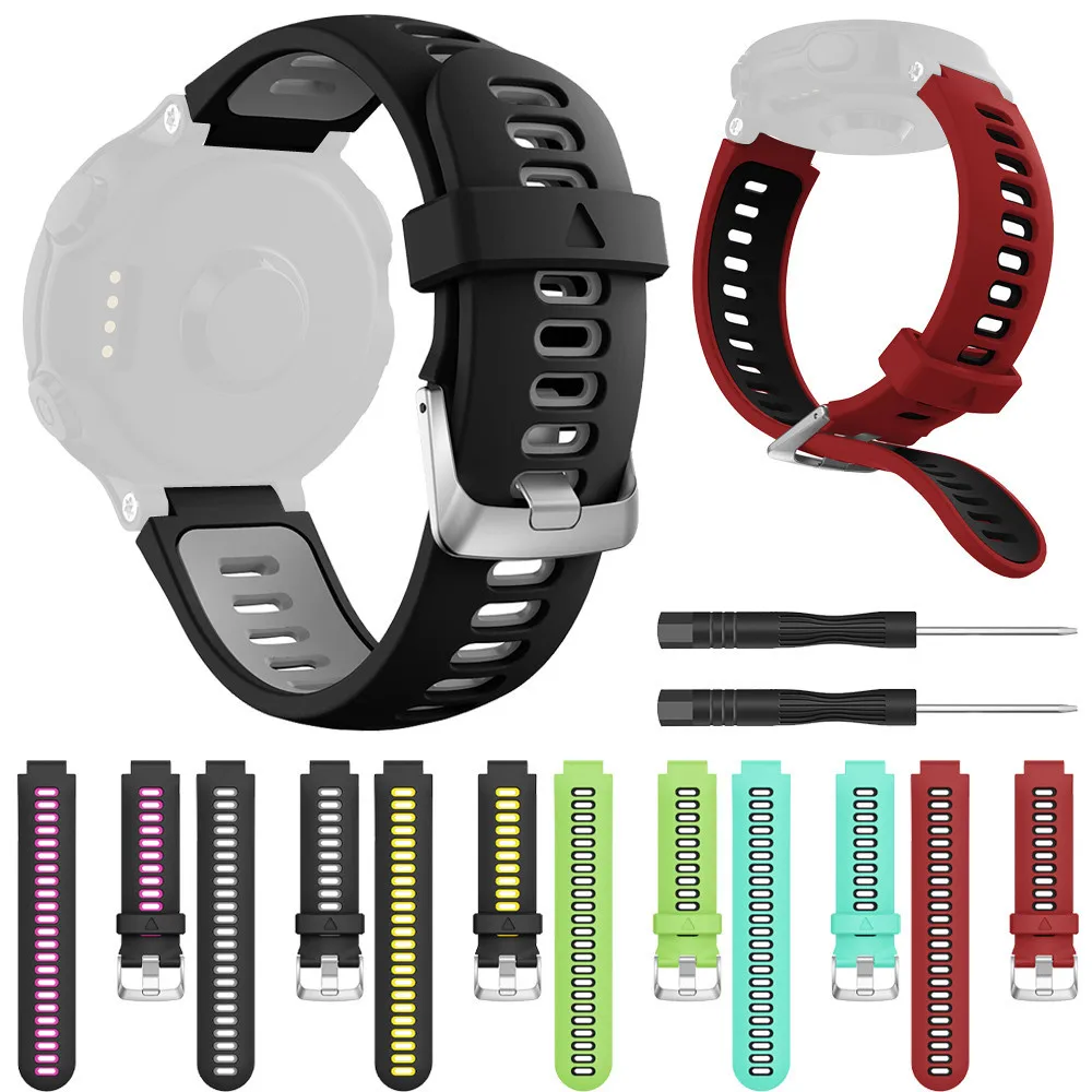 Мягкий силиконовый сменный ремешок для наручных часов Garmin Forerunner 735XT