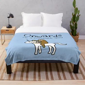 

Onwards At A Reasonable Speed Sloth Riding Unicorn Blanket Wool Flannel Plush Blanket Bedspread For office Sherpa Blanket Couch