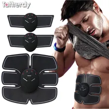 EMS Muscle Stimulator Trainer Smart Fitness Abdominal Training Electric Weight Loss Body Slimming Belt Unisex Electrode Pads