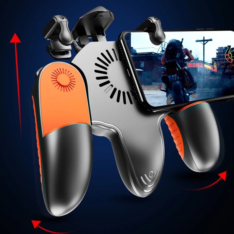  Mobile Game Controller Cooling Fan Pubg Controller Gamepad Pubg Mobile Trigger L1R1 Shooter Joystic