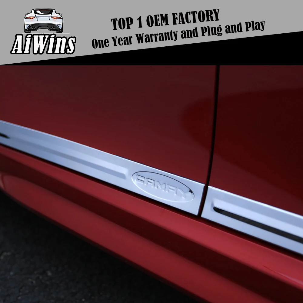 Автомобильный Стайлинг для Toyota 8th Camry 18-19 автомобильный чехол Защита от столкновений боковая Обшивка двери Накладка молдинга бампер 4
