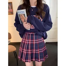 Fall 2021 Sexy High-waisted slimming plaid pleated age-reducing skirt  y2k skirt