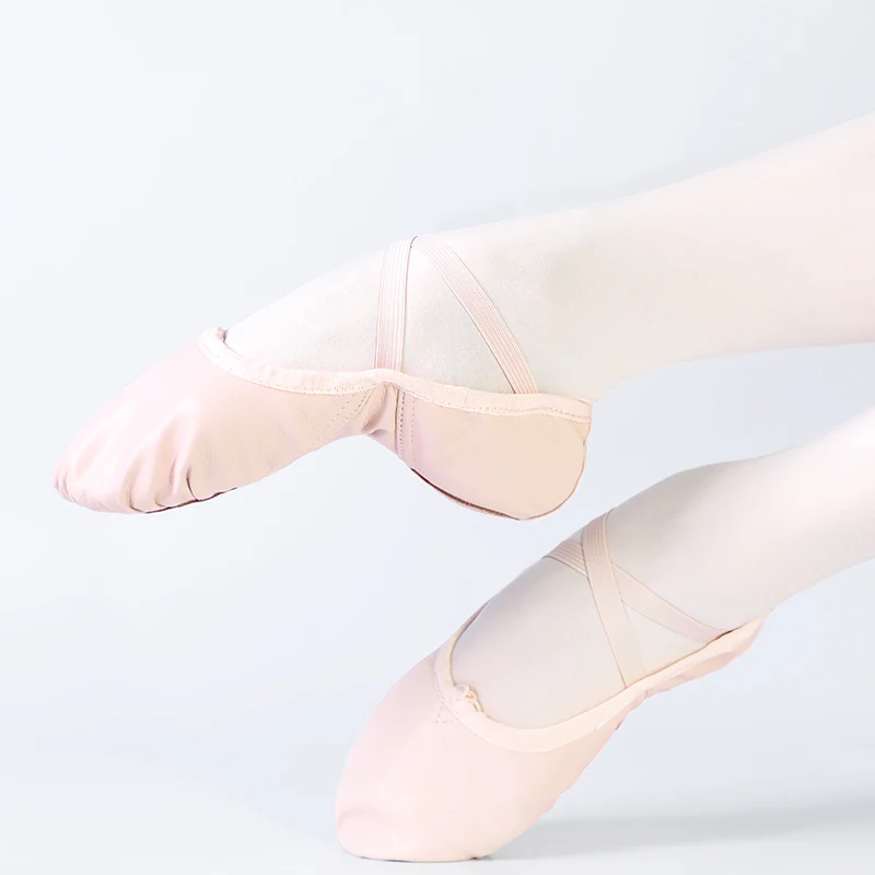 

Microfiber Leather Ballet Slippers Waterproof Girls Split Suede Sole Ballet Dance Shoes Kids Durable Dance Slippers