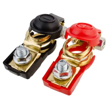 

Pure Copper High Current Battery Clamp Car Battery Terminal Pile With Insulated Sheathed Battery Terminal Block