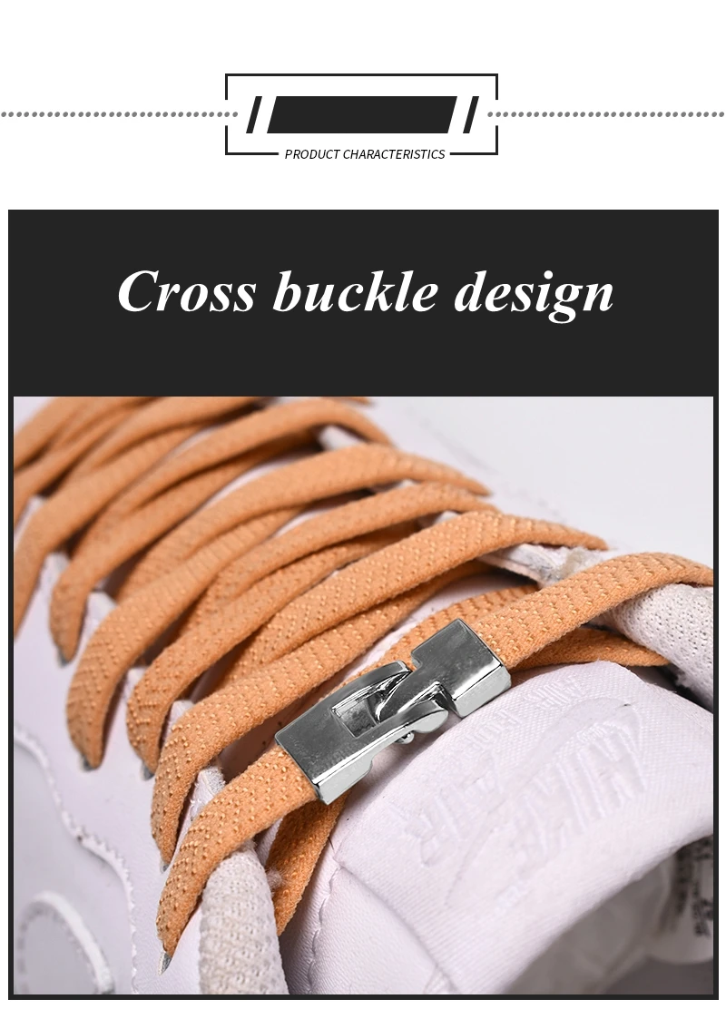 Elastic Cross buckle ShoeLaces New 1 Second Quick No Tie Shoe laces Kids Adult Unisex Sneakers Shoelace Lazy Laces Strings Elastic Cross buckle ShoeLaces New 1 Second Quick No Tie Shoe laces Kids Adult Unisex Sneakers Shoelace Lazy Laces Strings