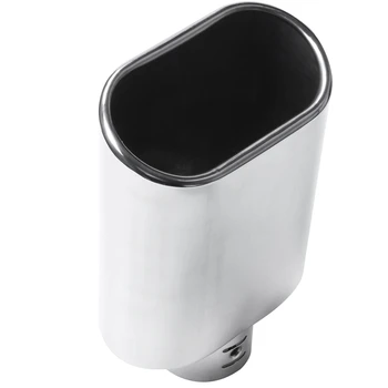 

For BMW For Benz Universal Car Decoration Flat Chrome Stainless Steel Car Muffler Exhaust Tail Throat Liner Pipe 60Mm