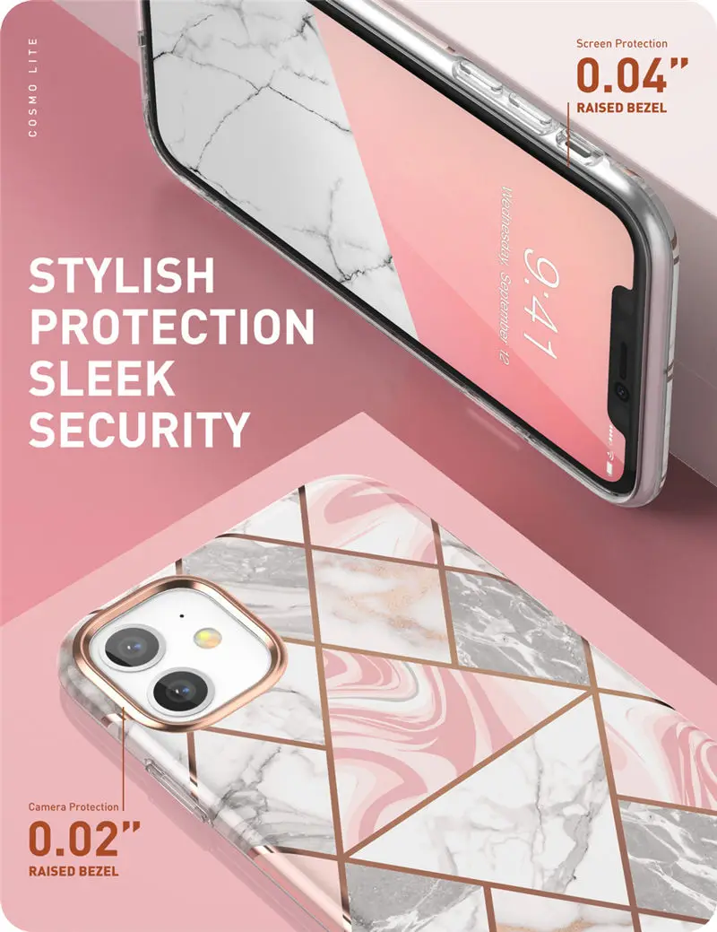 i-Blason For iPhone 11 Case 6.1 inch( Release) Cosmo Lite Stylish Hybrid Premium Protective Slim Bumper Marble Back Cover