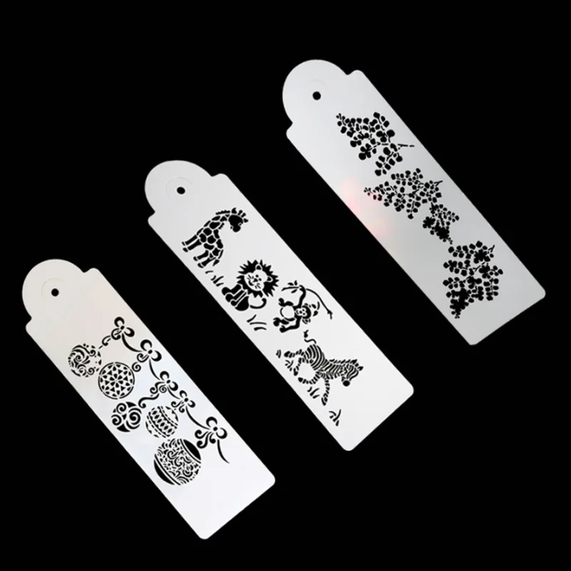 

3pc Animal Lantern Leaves Stencil DIY Walls Layering Painting Template Decoration Scrapbooking Embossing Supplies