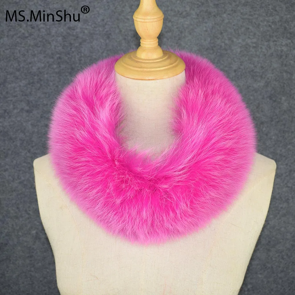 Женская повязка на голову с лисьим мехом MS.Minshu Зимняя из цельного лисьего меха