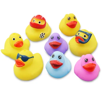 

100/50/20/10/5Pcs Mini Rubber Duck Bath Toys Baby Children Bathroom Water Bath Swimming Squeeze Children Bathing Duck