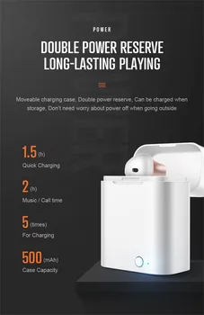 

Single Bluetooth Earphones bluetooth 4.2 True Wireless Charging Earbuds With Dual Mic Noise Canceling HiFi Bass Headset#G3