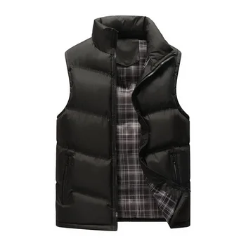 

Stand Collar Big code Winter Vest Men's Cotton Thick Warm Sleeveless Jackets Male Army Waistcoat Men's Vest Fashion Casual Coats