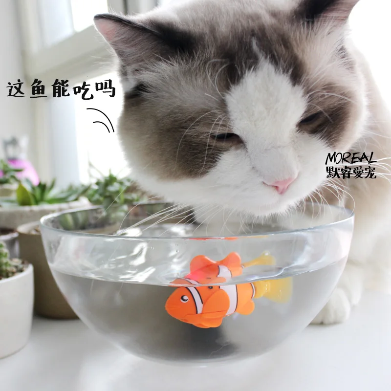 MPK Vibrating Cat Toy Battery-Powered Fish, Cat Play Toy Cat Fish Clownfish  Angelfish Many Colors Available