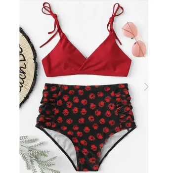 

bikinis 2019 mujer Women Girls Bikini Set Underwire Padded Sexy Beach Floral Suit Bodycon Swimwear swimming suit for women mayo