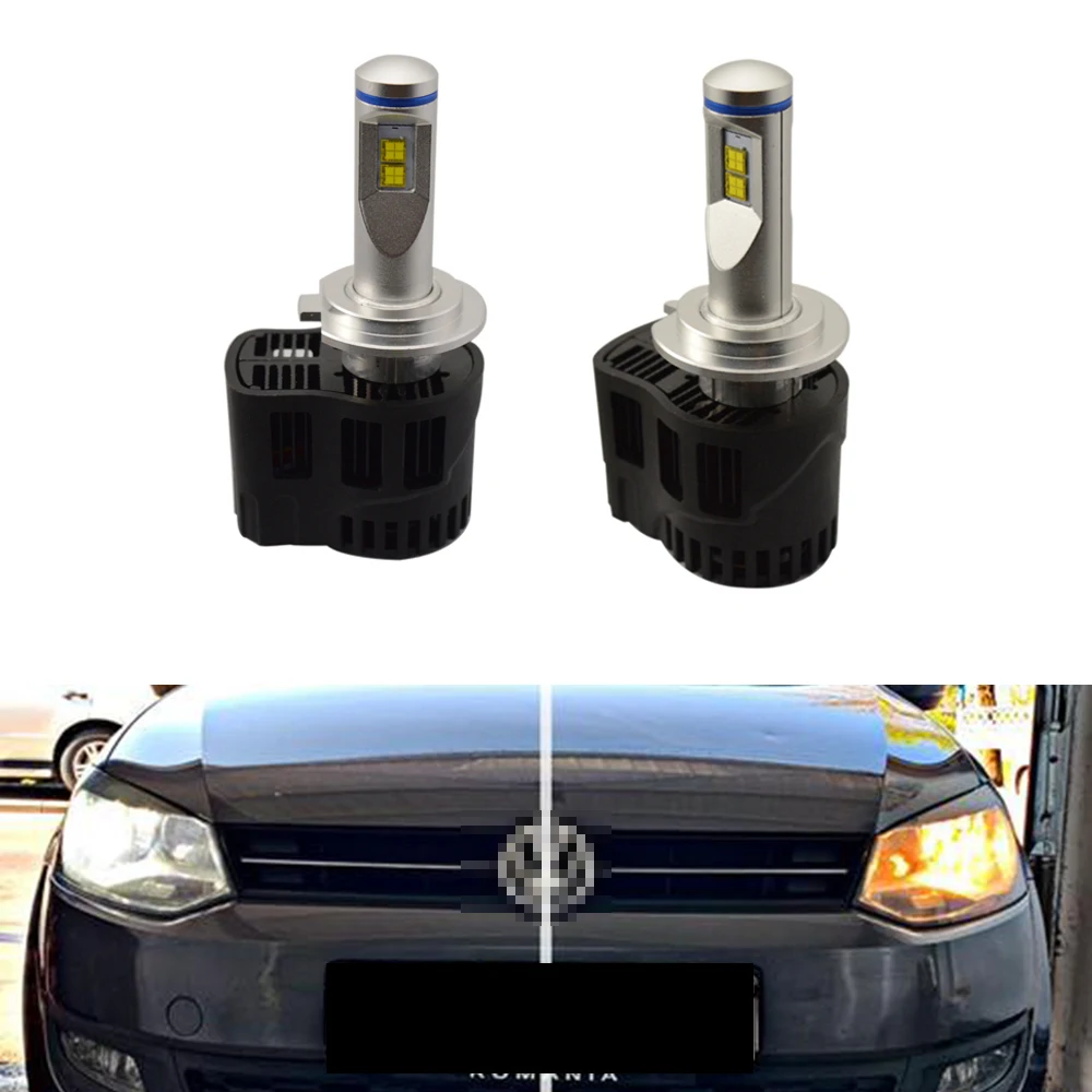 2x Canbus 6000k белый 110 Вт 10400lm H7 PX26d светодиодный Низкий Луч света LED наконечник фар для поло 6C