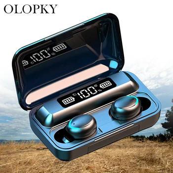 

New TWS 2200mAh Powerbank Wireless Bluetooth Earphone LED Display EarPhones Sport WaterProof Power Bank Headset With Microphone