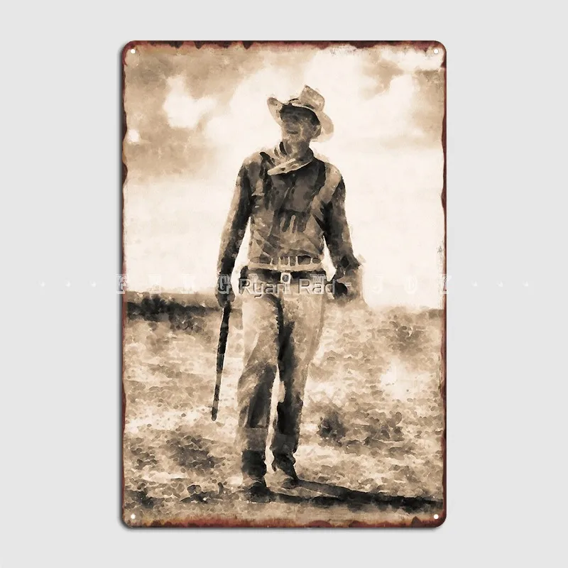 

Металлический плакат Джон Уэйн для кинотеатра, гостиной, кухни