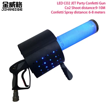 

Free Shipping LED CO2 Confetti Cannon Super Led Co2 Dj Gun Magic Confetti CO2 Jet Machine Spray Height 6-7m Disco Stage Light