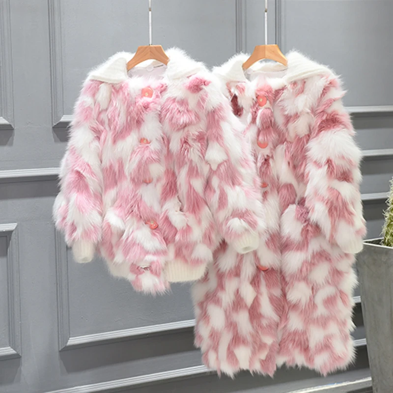 

Fur & Faux Fur imitation fox fur grass coat 2020 new high quality fashion large size winter warm women's fur coat NUW713