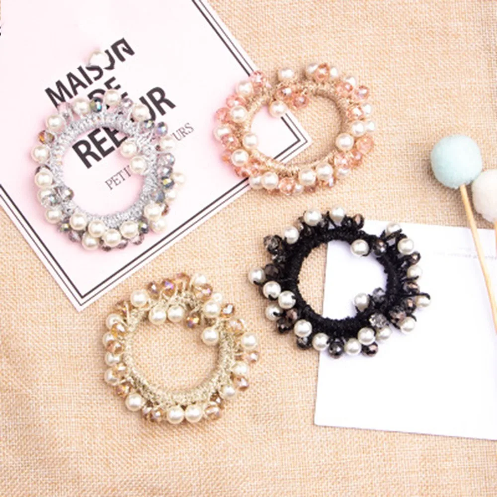 Fashion Scrunchies Woman Imitation Pearl Hair Rope Rubber Bands Ponytail Holders Women Girls Daily Hair Accessories 1 Fashion Scrunchies Woman Imitation Pearl Hair Rope Rubber Bands Ponytail Holders Women Girls Daily Hair Accessories 2