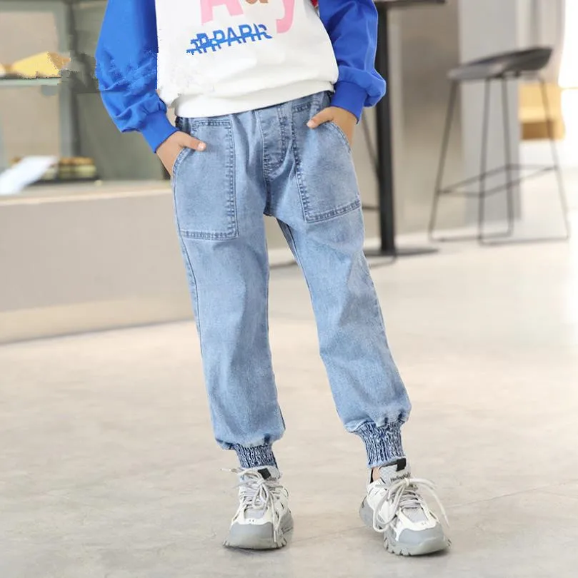 2020 Spring New Girl Denim pants Korean Fashion losse casual Gilet Jeans  For Girl Kids High Quality Trousers Y2758 drop shipping|Jeans| - AliExpress
