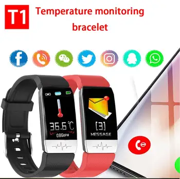 

T1S Temperature measurement bracelet real-time monitoring blood pressure blood oxygen heart rate sleep exercise smart bracelet