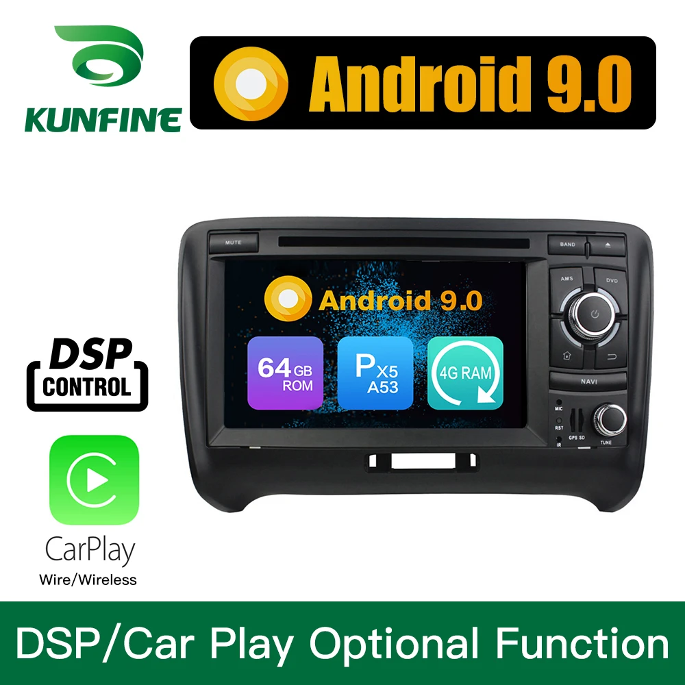 Android 9,0 Восьмиядерный 4 Гб ОЗУ 64 Гб ПЗУ автомобильный DVD gps навигатор мультимедийный плеер автомобильный стерео для Audi TT 2006-2013 головное устройство радио