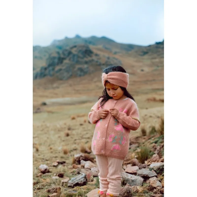 Детские свитера г. L& M, брендовый Кардиган для девочек на осень-зиму с вышитыми цветами, Детская Хлопковая верхняя одежда