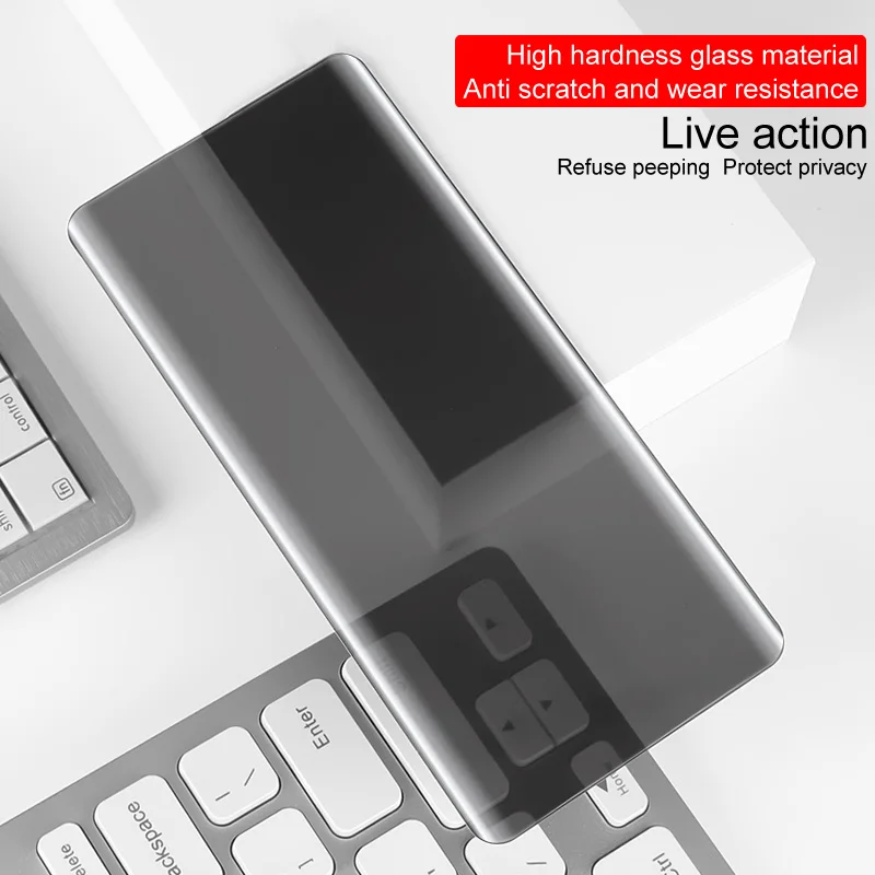 Imak Anti-peeping Privacy Tempered Glass for Oneplus 7 Pro 3D Curved Full Coverage Not Silkprint Design