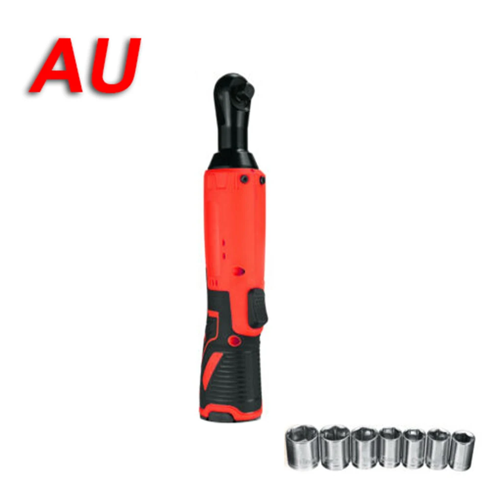 

3/8'' 12V 45N.m Cordless Ratchet Right Angle Wrench Tool +7 Socket No Battery Wedding Stage Construction