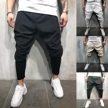 

Men pants straight trousers men's slim-fit cotton urban straight leg casual pants Korean version of harem pants pencil pants