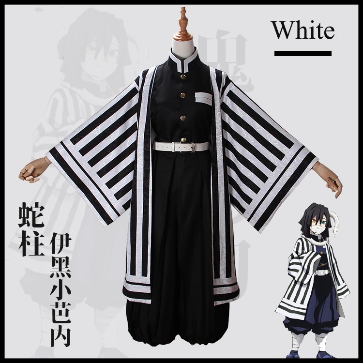 

Anime! Demon Slayer: Kimetsu no Yaiba Kamado Iguro Obanai Gothic Uniform Cosplay Costume Halloween Suit Any Size Free Shipping