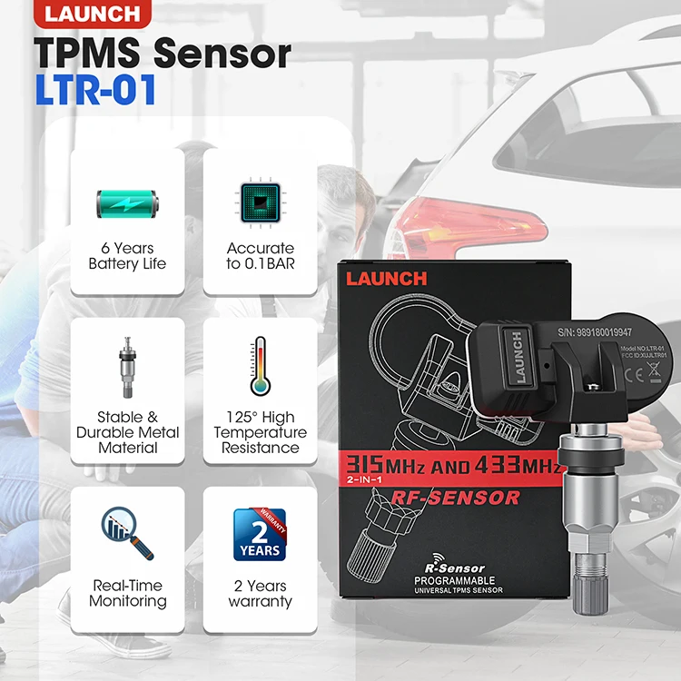 LAUNCH RF-SENSOR TPMS   Ż , Ÿ̾ з ͸  α׷, 2  1 , 315MHz, 433MHz